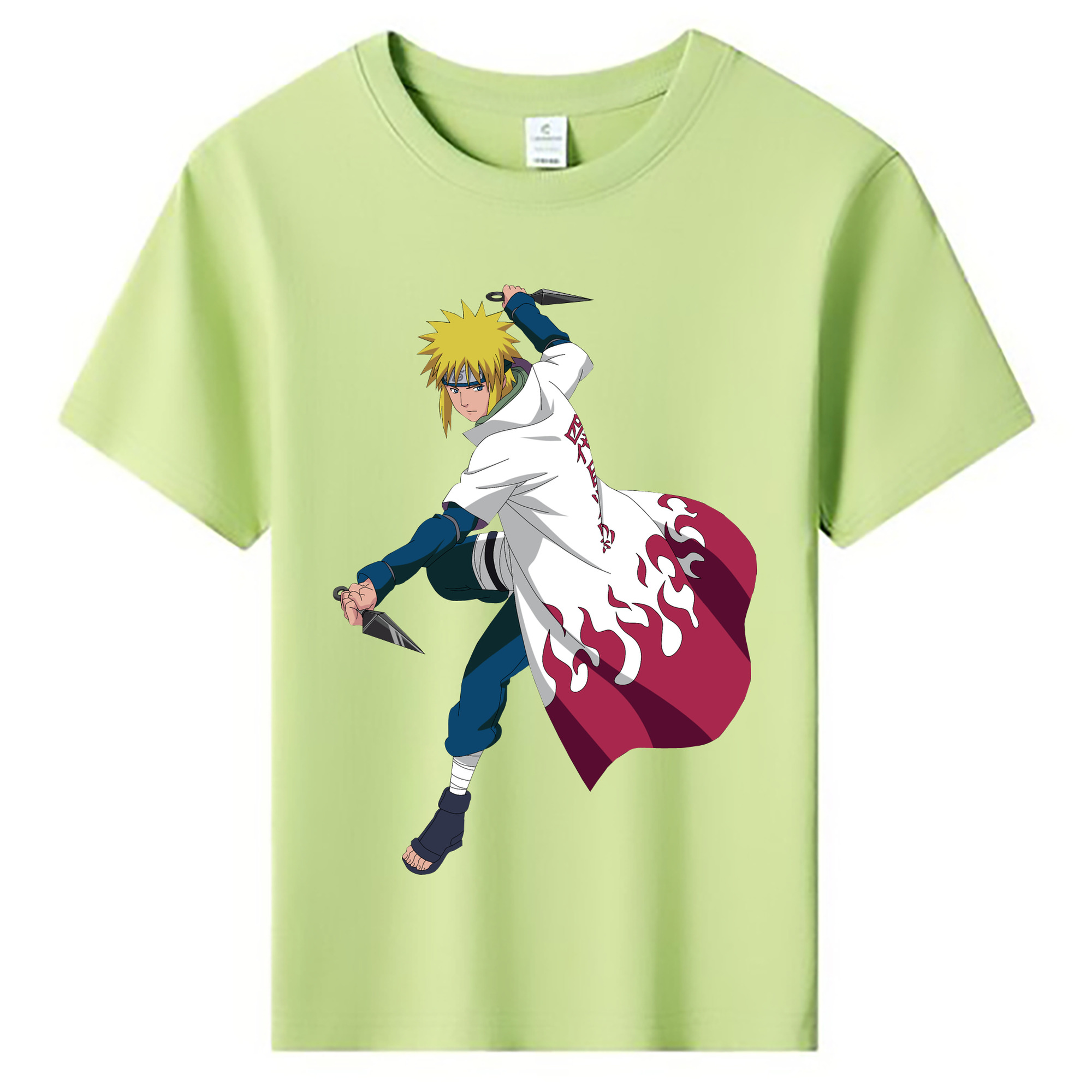 （画像用） NARUTO -ナルト- 波風 ミナト Namikaze Minato 綿100％キッズTシャツ（フロントプリント）